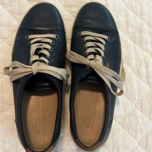 ECCO Navy Soft 7 Leather Lace up Sneakers Size 40 (9/9.5)